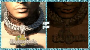 GTA 5 Player Mod: Buddha Short Chain for MP Male (Image #2)