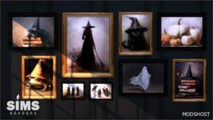 Sims 4 Object Mod: Autumn Halloween OIL Paintings (Image #2)