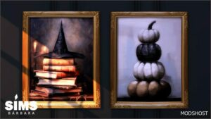 Sims 4 Object Mod: Autumn Halloween OIL Paintings (Image #4)