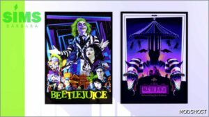 Sims 4 Object Mod: Beetlejuice Poster Wall ART Prints (Image #4)