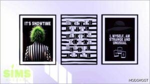 Sims 4 Object Mod: Beetlejuice Poster Wall ART Prints (Image #5)