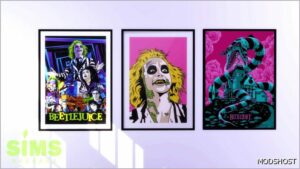 Sims 4 Object Mod: Beetlejuice Poster Wall ART Prints (Image #6)