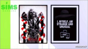 Sims 4 Object Mod: Beetlejuice Poster Wall ART Prints (Image #8)