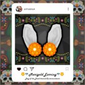 Sims 4 Female Accessory Mod: 🏵️💀Marigold Earring💀🏵️ (Featured)