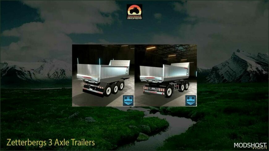 FS22 Mod: Zetterbergs 3 Axle Trailer Pack V1.0.0.4 (Featured)