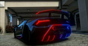 GTA 5 Lamborghini Vehicle Mod: Huracan Peformante Police Modern Lights (Image #2)