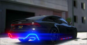 GTA 5 Audi Vehicle Mod: RS7 C8 Police Modern Lights (Image #2)