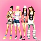 Sims 4 Female Sim Mod: HOT Mess Group Poses (Image #4)