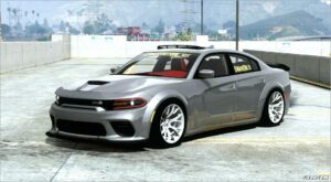 GTA 5 Dodge Vehicle Mod: 2022 Dodge Charger Scatpack Magic outside 305 (Image #2)