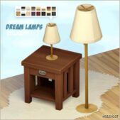 Sims 4 Object Mod: Dream Lamps (Floor + Table Lamp) (Featured)