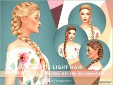 Sims 4 Female Mod: Love’s Light Hair (Image #2)