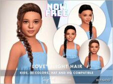 Sims 4 Female Mod: Love's Light Hair Kids (Featured)