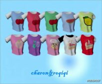 Sims 4 Female Clothes Mod: Charon&Roqiqi Fruit TOP (Featured)