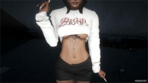 GTA 5 Player Mod: Baby Girl Cropped TEE for MP Female (Featured)