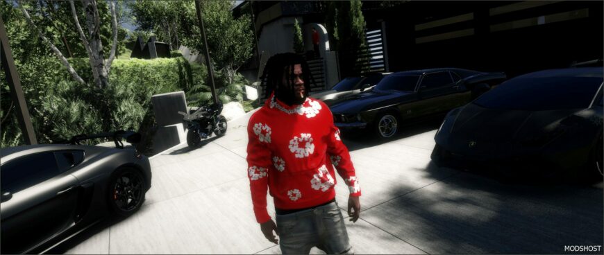 GTA 5 Player Mod: Denim Tears Hoodies for Frank (Featured)