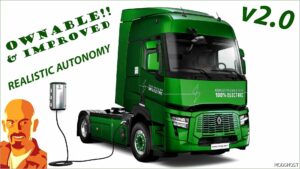 ETS2 Renault Truck Mod: E-Tech Electric Ownable & Improved V2.0 1.53 (Image #3)