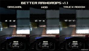 ETS2 Weather Mod: Better Raindrops V2.1.2 (Image #2)