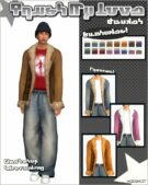 Sims 4 Male Clothes Mod: Trust MY Love FUR Trim Jacket (Image #2)