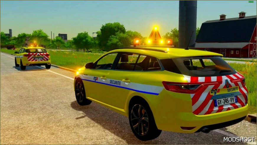 FS22 Renault Car Mod: Megane IV Estate EGA Security (Featured)