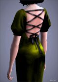 Sims 4 Female Clothes Mod: Eloise Velvet Dress (Image #2)