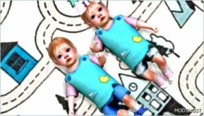 Sims 4 Male Clothes Mod: Phil and Lil_Costume_Halloween 2024_Infant Anna&Bibi (Image #2)