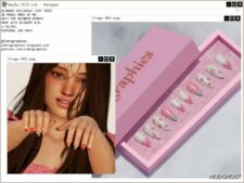 Sims 4 Female Accessory Mod: Nails CF17 (Image #2)