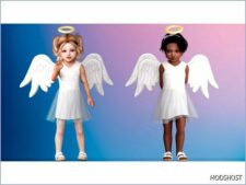 Sims 4 Female Clothes Mod: Halloween Emiko Angelic Attire (Featured)