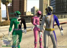 GTA 5 Player Mod: Power Rangers SPD Add-On PED (Image #5)