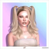 Sims 4 Female Mod: Roxana – Hairstyle by Lexel (Image #2)