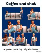 Sims 4 Sim Mod: ‘Coffee and Chat’- Pose Pack (Featured)