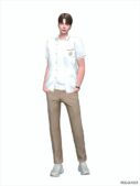 Sims 4 Male Clothes Mod: Noru AM Summer School Uniform (Image #3)