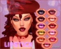 Sims 4 Female Makeup Mod: Bold Lipstick (Featured)