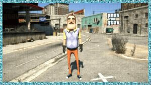 GTA 5 Player Mod: Hello Neighbor Add-On PED (Image #2)