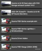 ETS2 Scania Mod: Add-On Slavjerry Scania L6&V8 OP FKM Garage Sound to Scania PGR (Image #2)