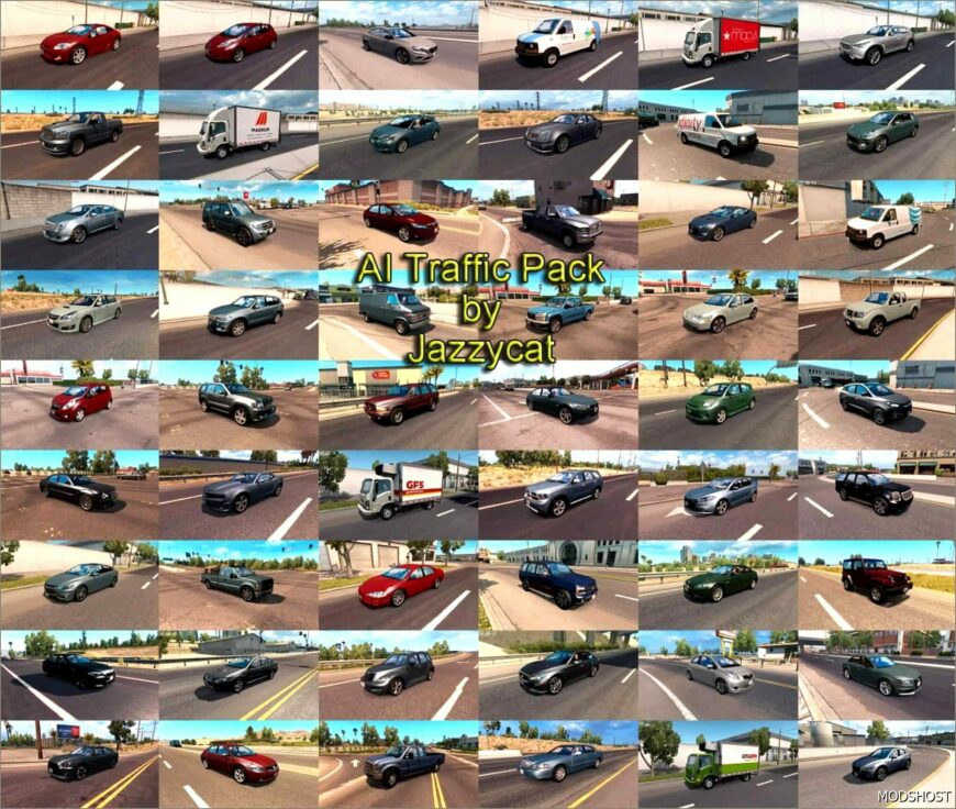 ATS Jazzycat Mod: AI Traffic Pack by Jazzycat V16.6 (Featured)