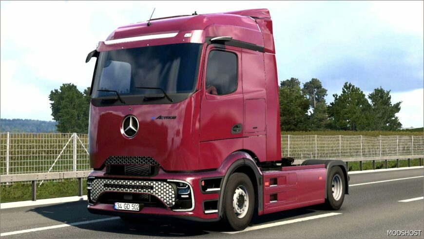 ETS2 Mercedes-Benz Truck Mod: Mercedes Benz Eactros MP6 1.52 (Featured)