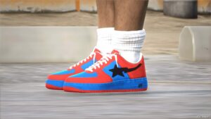 GTA 5 Player Mod: Bape Bapesta LOW for MP Male (Image #3)