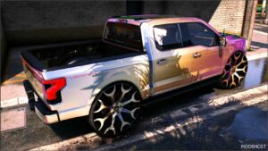 GTA 5 Ford Vehicle Mod: 2023 Ford F-150 Lightning on Forgiatos (Image #2)