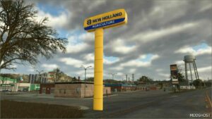 FS25 New Holland Building Mod: Dealer Signboard (Featured)