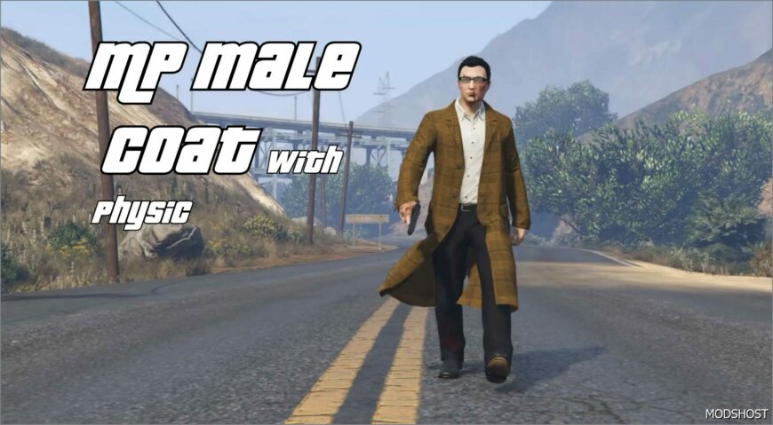 GTA 5 Player Mod: MP Male Coat with Physic (Featured)