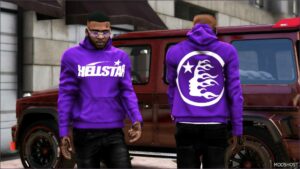 GTA 5 Player Mod: Hellstar Pullover Hoodie (Image #5)