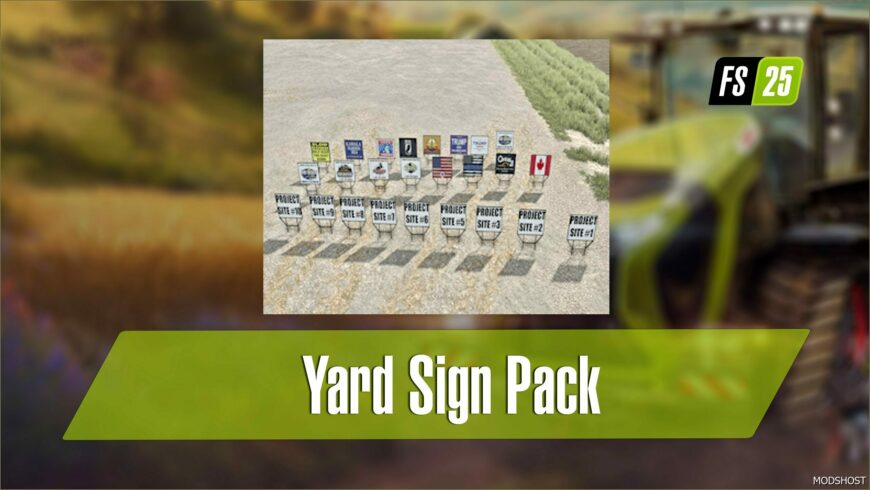 FS25 Decoration Mod: Yard Sign Pack (Featured)