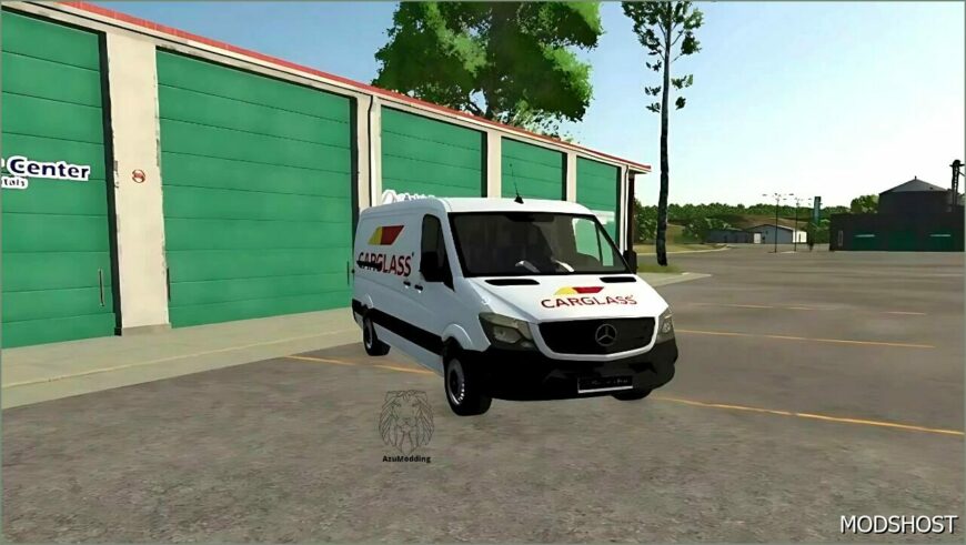 FS25 Mercedes-Benz Mod: Mercedes Sprinter Carglass (Featured)