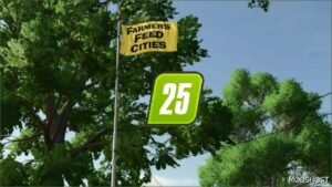 FS25 Decoration Mod: Farmer Feed Cities Flag (Featured)