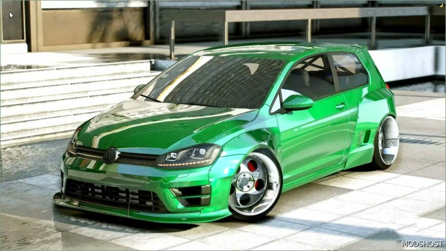 GTA 5 Volkswagen Vehicle Mod: Golf R Rocket Bunny (Featured)