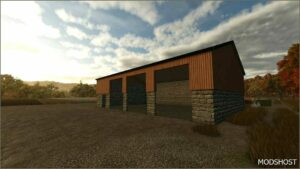 FS25 Mod: Wood Cladded Machine Shed (Featured)