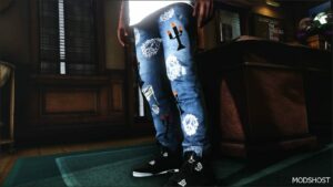 GTA 5 Player Mod: Denim Tears X Virgil Abloh Jeans (Image #2)