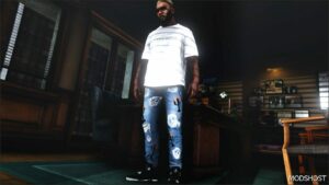 GTA 5 Player Mod: Denim Tears X Virgil Abloh Jeans (Image #5)