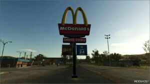 FS25 Decoration Mod: Mcdonald’s Drive-Thru Sign (Image #2)