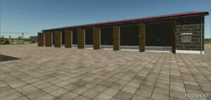 FS25 Building Mod: 8 Door Garage (Featured)